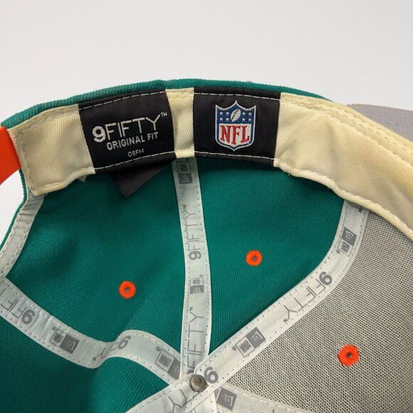 Vintage‎ Miami Dolphins New Era Collection 9fifty NFL Snapback Green - Picture 8 of 9